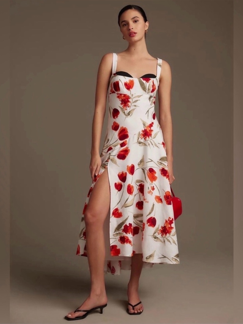 Reformation White Midi Dress Bekki